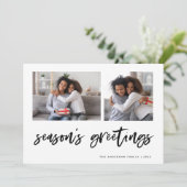 2枚のカジュアルフォトグリッドのスクリプト |季節のごあいさつ シーズンカード (スタンド正面)