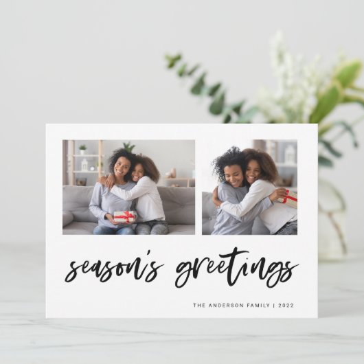 2枚のカジュアルフォトグリッドのスクリプト |季節のごあいさつ シーズンカード (スタンド正面)