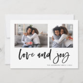 2枚のカジュアルフォトグリッドのスクリプト |愛と喜び シーズンカード (正面)