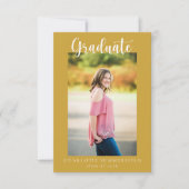 2枚のカジュアル写真のスクリプト |卒業発表 招待状 (正面)