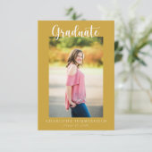 2枚のカジュアル写真のスクリプト |卒業発表 招待状 (スタンド正面)