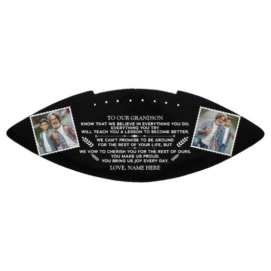 2枚のカスタム写真で孫への贈り物 アメリカンフットボール (パネル)