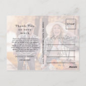 2枚のカスタム写真をパーソナライズされた結婚追加 ポストカード (裏面)