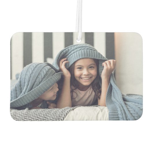 2枚のカスタム写真をパーソナライズ カーエアーフレッシュナー (裏面)