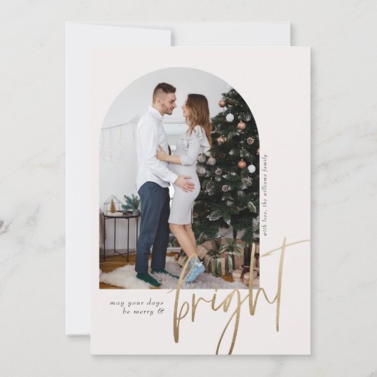 2枚のカスタム写真ブライト文字赤面ピンクフレーム 招待状 (正面)