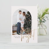 2枚のカスタム写真ブライト文字赤面ピンクフレーム 招待状 (スタンド正面)