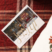 2枚のカスタム写真 ゴールド 楽しいタイポグラフィ 招待状