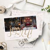 2枚のカスタム金ゴールドうれしそうなタイポグラフィ 招待状