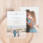 2枚のクラシック写真エレガントHand書 結婚 s セーブザデート