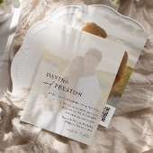 2枚のコンテンポラリー写真モダンQRコードのスクリプト作成 招待状