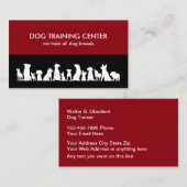 2枚のサイドビジネスカードを訓練している犬 名刺 (正面/裏面)