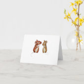 2枚のネズミカード カード (黄色い花)