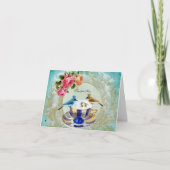 2枚のノートカー空白のド用の茶 サンキューカード (正面)