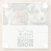 2枚のパーソナライズされたフォトペットグラスのコースター ガラスコースター (裏面)