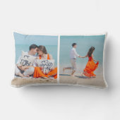 2枚のパーソナライズされた写真装飾用クッション ランバークッション (正面)