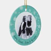 2枚のフォトクリスマススノーフレーク(両面) セラミックオーナメント (右)