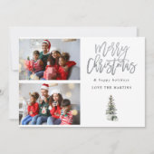 2枚のフォトクリスマスツリーモダン (正面)