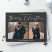 2枚のフォトクリスマスボタニカルウォーター色のフローラ シーズンカード