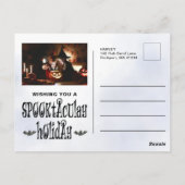 2枚のフォトハッピーハローウィンファミリ ポストカード (裏面)