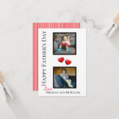 2枚のフォトハッピーファーザーのデイパーソナライズされたカード カード (正面/裏面インサイチュ)