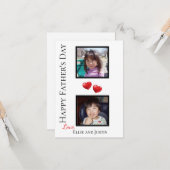 2枚のフォトハッピーファーザーのデイパーソナライズされたカード カード (正面/裏面インサイチュ)