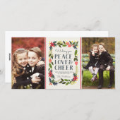 2枚のフォトフェスティバルフレームホリデーフォトカード シーズンカード (正面/裏面)