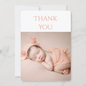 2枚のフォトベビーサンキューカード サンキューカード (正面)