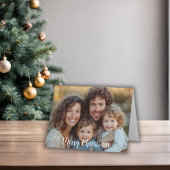 2枚のフォトメリークリスマスホリデー折りたたみカード シーズンカード