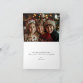 2枚のフォトメリークリスマスホリデー折りたたみカード シーズンカード (内部)