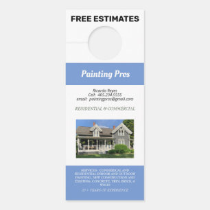 2枚のフォトレジデンシャル&コ絵画マーシャルズブルー ドアノブサイン