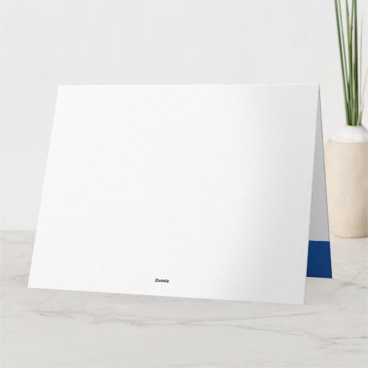 2枚のフォトレター青い男の子2nd誕生日カード カード (裏面)