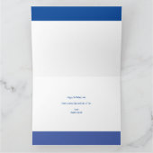 2枚のフォトレター青い男の子2nd誕生日カード カード (内部)