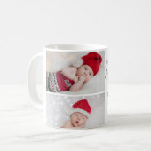2枚のフォト初めてのクリスマス祖母マグカップ コーヒーマグカップ (正面左)