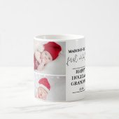 2枚のフォト初めてのクリスマス祖母マグカップ コーヒーマグカップ (中央)