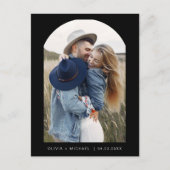 2枚のフォト白黒日付はがきを保存 ポストカード (正面)