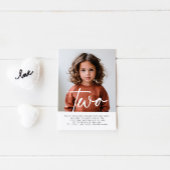 2枚のフォト誕生日招待状 招待状