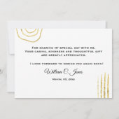 2枚のフォト金ゴールド抽象芸術図形をありがとうモダンございます サンキューカード (裏面)