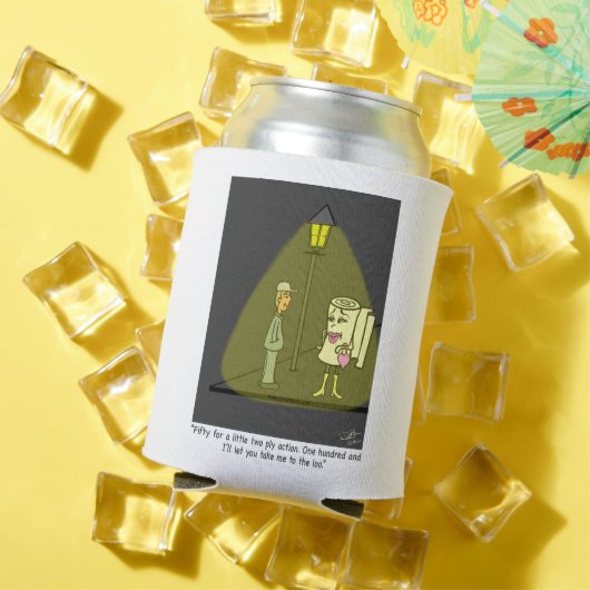 2枚のプライおもしろいマンガのポスター 缶クーラー (インサイチュ 夏)