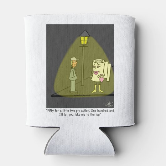 2枚のプライおもしろいマンガのポスター 缶クーラー (裏面)