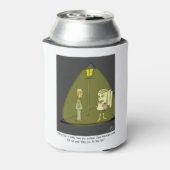 2枚のプライおもしろいマンガのポスター 缶クーラー (缶裏面)