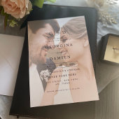 2枚のモダンフォトアンパサンドをすべて消し結婚て 招待状