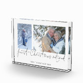 2枚のモダンフォトスクリプト名初めてのクリスマス退職した フォトブロック (右)