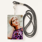 2枚のモダン写真の手書き入力 バッジ (裏面ランヤード)