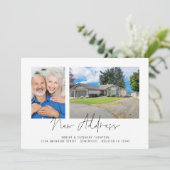 2枚のモダン写真スクリプトの新しいアドレス 案内状 (スタンド正面)