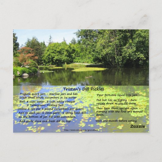 2枚のレシピはがき ポストカード (裏面)