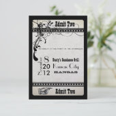 2枚のヴィンテージ・ショービル招待状の受付カード 出欠カード (スタンド正面)