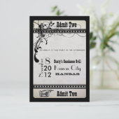 2枚のヴィンテージ・ショービル招待状への返信はがき 出欠カード (スタンド正面)