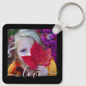 2枚の両面テンプレートラブ文字メタル キーホルダー (裏面)