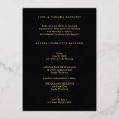 2枚の写モダン真を卒業 箔招待状 (裏面)