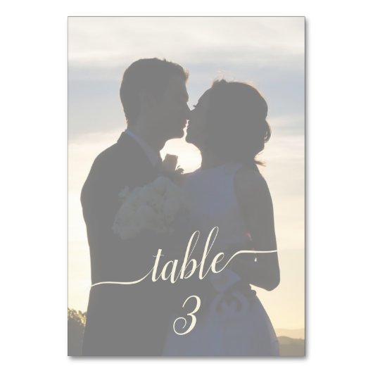 2枚の写真が不透明に暗結婚く✨美しい霧 テーブルナンバー (正面)